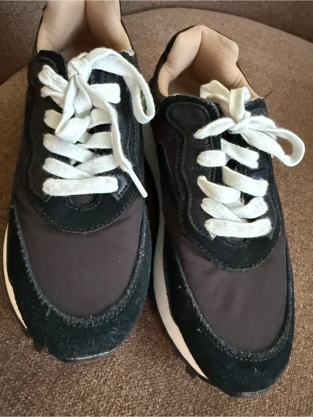 Blondo Black and Cream Lace-Up Men's Sneakers